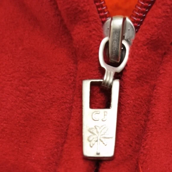 Columbia Red Fleece Vest with Orange Accents - Picture 12 of 14